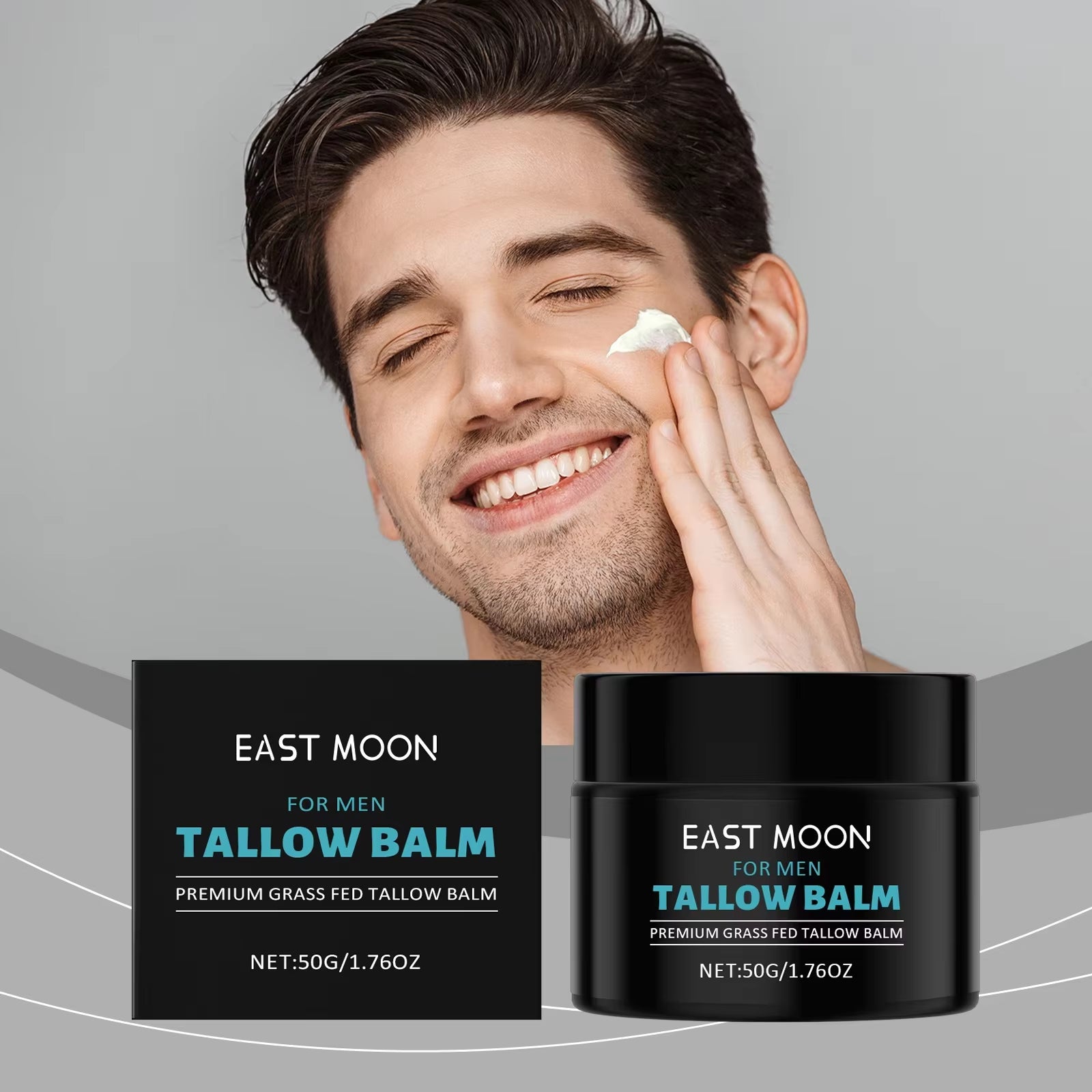 Tallow Facial Care Balm for Man Nourish Dry Improve Elasticity Remove W-Rinkle Oil Control Glowing Skin Face Moisturizer Creams