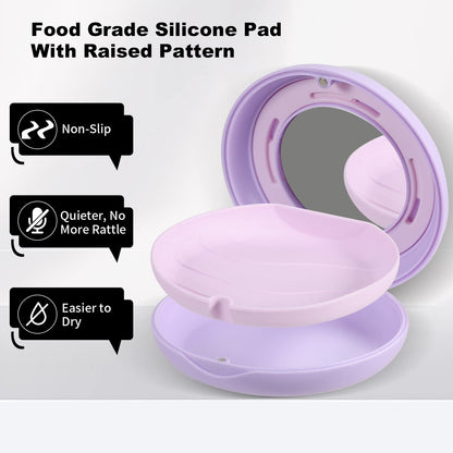 Retainer Case, Slim Aligner Case with Adjustable Vent Holes and Mirror, Compatible with Invisalign, Night Guard and Mouth Guard, Premium Retainer Case, with Aligner Remover Tool, Chew & Brush