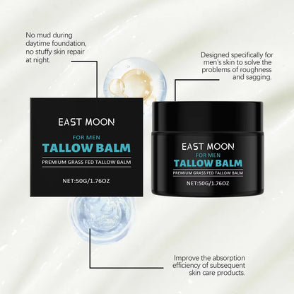 Tallow Facial Care Balm for Man Nourish Dry Improve Elasticity Remove W-Rinkle Oil Control Glowing Skin Face Moisturizer Creams